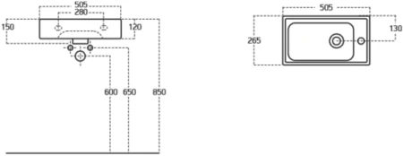раковина aquanet sanovit top counter 50 00182338