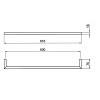 полотенцедержатель 600 мм fantini young 96 p9 7607 цвет: matt copper pvd