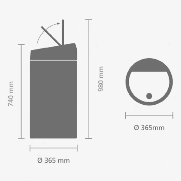 Ведро для мусора Brabantia Touch Bin 390821