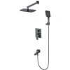 Душевой комплект Wonzon & Woghand Fit WW-88939009A-BGM 300x200 мм, со смесителем, темный графит матовый