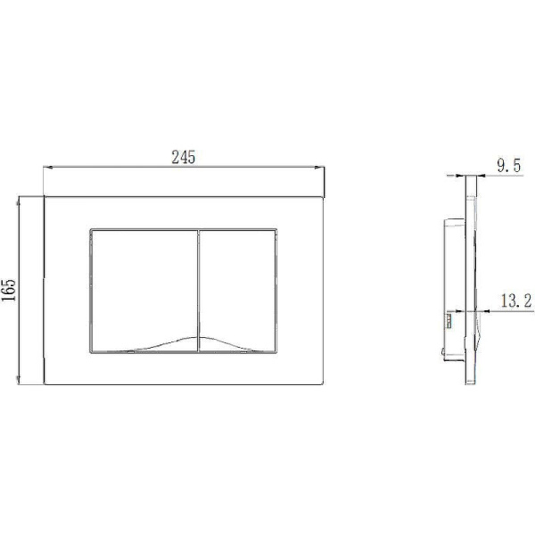 кнопка смыва esbano vrt-29mc esinvrt29mc хром матовый