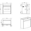 тумба под раковину belbagno pietra mini 46 pietra mini-460-1a-so-pt-r подвесная stone