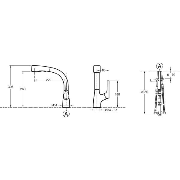 смеситель для кухни jacob delafon elate e13963-cp, хром