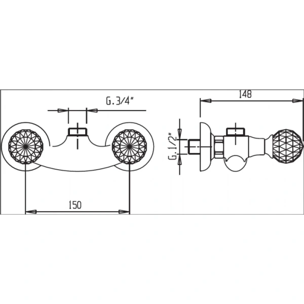смеситель для душа cezares atlantis atlantis-ds-01-sw хром