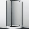 Душевой уголок WasserKRAFT Wiese 100×100 84P38 профиль черный матовый, стекло прозрачное