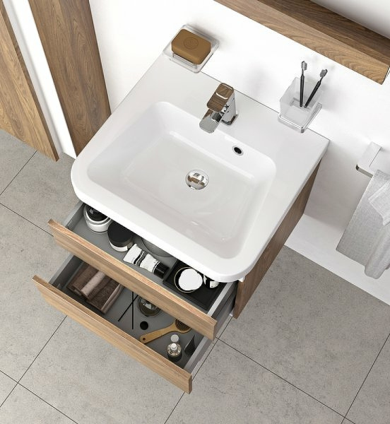 тумба под раковину ravak sd 10° ii 55 x000001283 подвесная белая