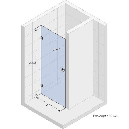 душевая дверь riho sz scandic nxt x101 68 p g001002120 (gx06082c2) профиль хром, стекло прозрачное