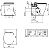 унитаз приставной ideal standard connect aquablade e052401 безободковый