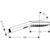 ручной душ hansgrohe raindance select 120 air 3jet ecosmart 9л/мин белый/хром 26521400