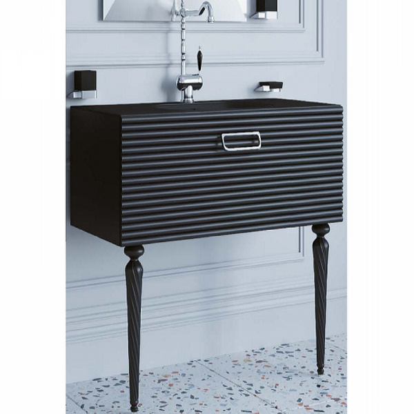 тумба под раковину boheme armadi art vallessi avangarde linea 80 842-080-bcr подвесная черная хром