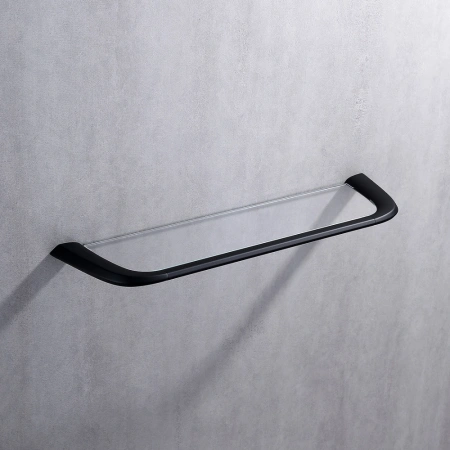 стеклянная полка abber nord aa1555b черная матовая