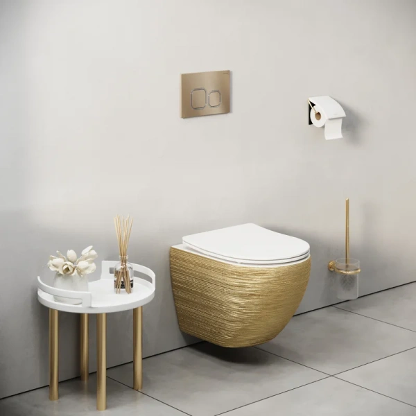 клавиша для инсталляции grossman cosmo 700.k31.02.310.310 для унитаза, пластик, матовое золото