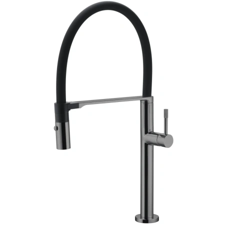 Смеситель для кухни Boheme Uno 114-SGM Оружейная сталь глянцевая