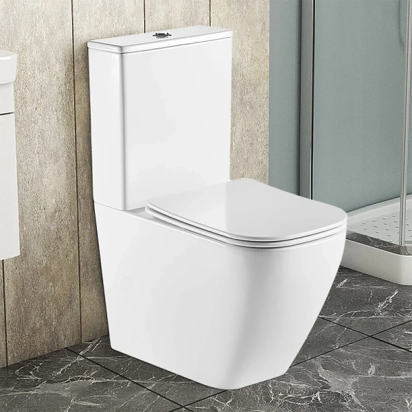 унитаз компакт azario levanto az-1228a напольный, безободковый, с бачком и сиденьем микролифт, 62х38х83 см, белый