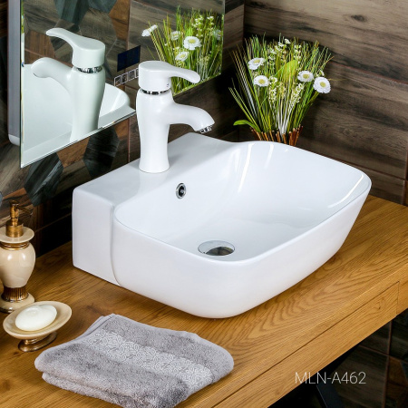 накладная раковина в ванную melana 50 см, mln-a462