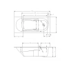 акриловая ванна riho lazy 170х75 r b079001005 (bc3900500000000) без гидромассажа