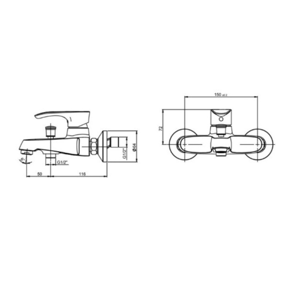 смеситель для ванны с душем paini palermo pacr111km цвет хром