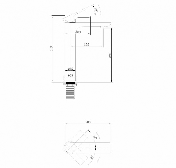 смеситель для раковины abber weiss insel af8011fw белый матовый