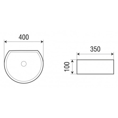раковина в ванную накладная weltwasser elbach 3041, 40см, 10000004569, белая