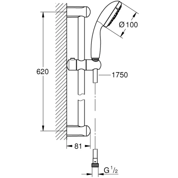 душевой гарнитур grohe new tempesta 27645001