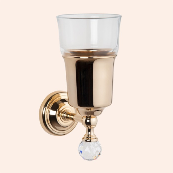 Стакан для зубных щеток Tiffany World Crystal TWCR109oro-sw