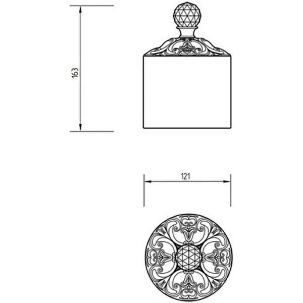Контейнер для хранения Migliore Cristalia 16792 цвет хром с кристаллом Swarovski