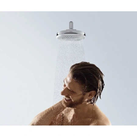 верхний душ хром/белый hansgrohe crometta 160 1jet 26577400