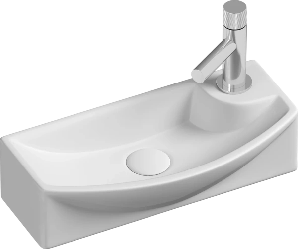 Раковина Ceramicanova Element CN6038L накладная/подвесная, чаша слева, 45.5x22 см, белая