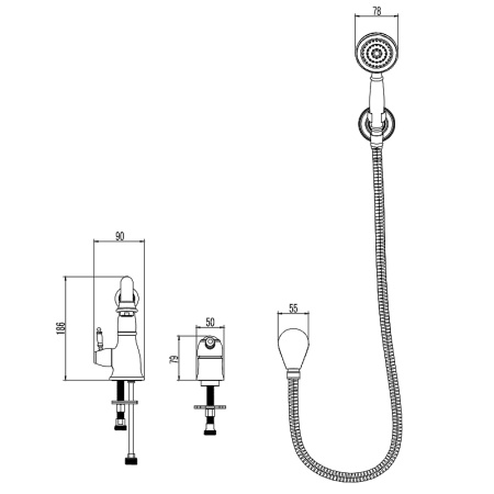 смеситель на борт ванны lemark villa lm4847c хром