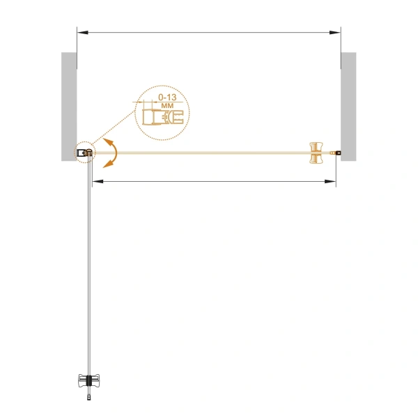 душевая дверь cezares eco 70 eco-o-b-1-70-c-cr профиль хром стекло прозрачное