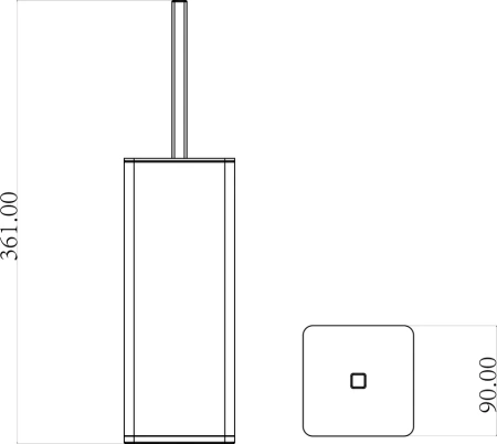 ёршик для унитаза boheme 10949-b-cr черный | хром