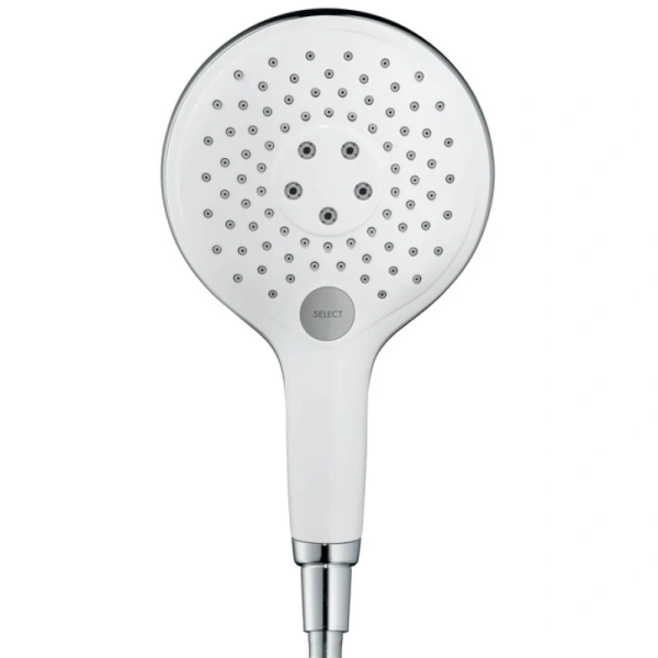 ручной душ hansgrohe raindance select s 150 air 3jet, ½’ белый/хром 28587400