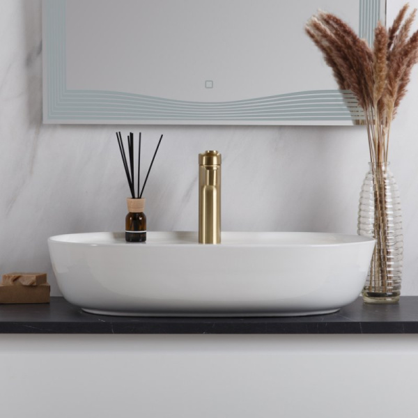 раковина накладная belbagno bb1346 61х41.5х14 см, белая