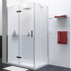 душевой уголок wasserkraft aller 120×90 l 10h07lblack профиль хром, стекло прозрачное