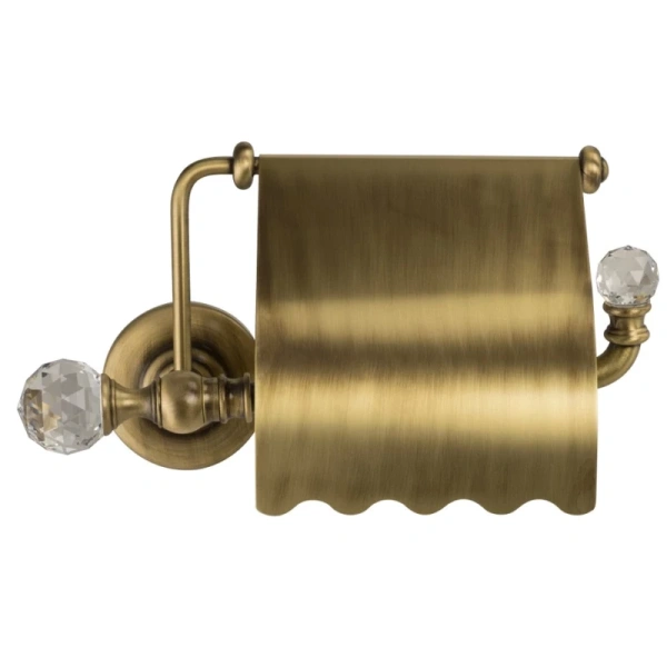 Держатель туалетной бумаги Migliore Amerida 16557 с крышкой, цвет бронза с кристаллами Swarovski