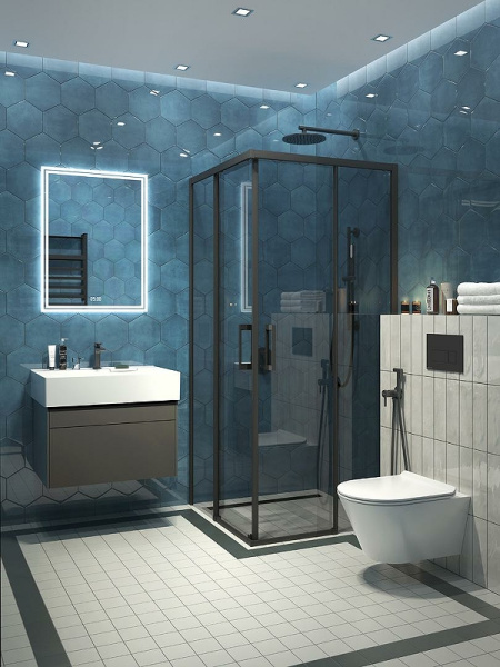 Керамическая плитка Kerama Marazzi Флорентина синий глянцевый 24032 настенная 20х23,1 см