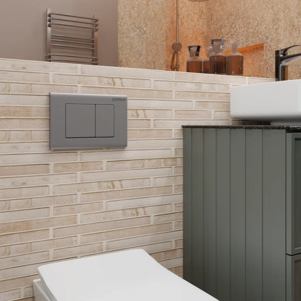 клавиша для инсталляции charus minimalista fp.310.46.01 для унитаза, пластик, хром матовый