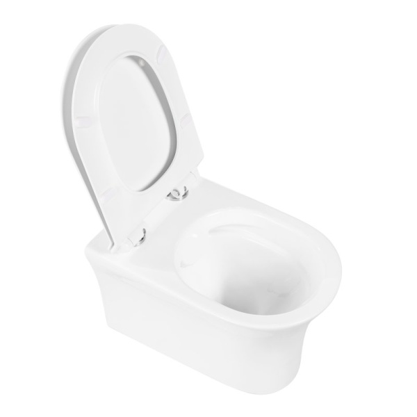 унитаз подвесной безободковый belbagno ancona bb1224chr-sm, без сиденья, цвет белый.