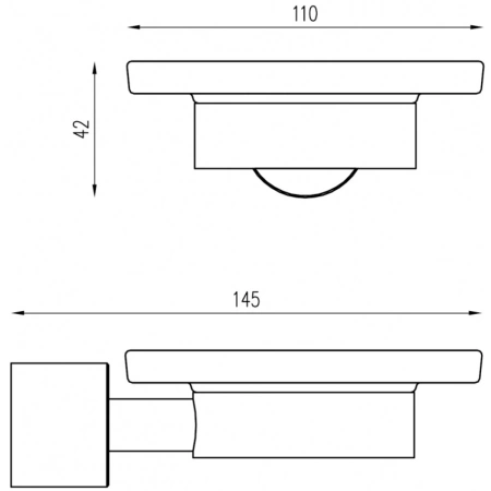 мыльница abber osten 316 aa185a8bst брашированная сталь