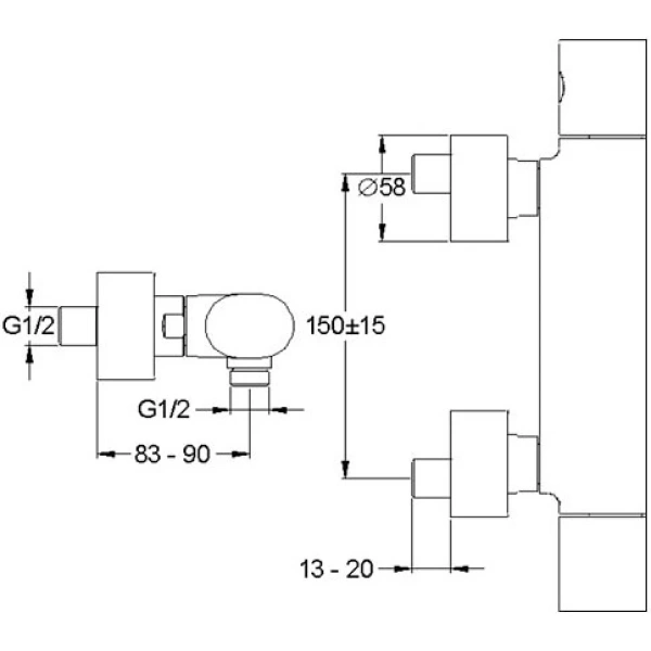 смеситель для душа jacob delafon talan e10091ru-cp с термостатом, хром