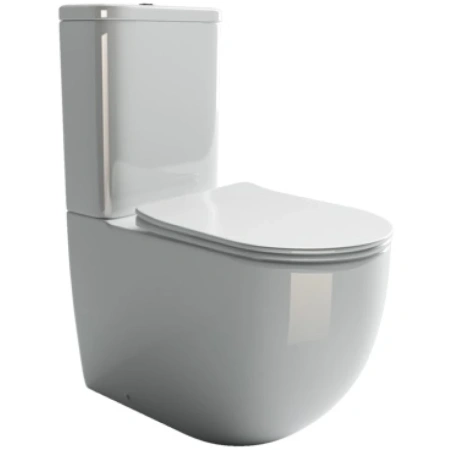 Чаша напольного унитаза Ceramicanova Mia CN1801-B безободковый, с сиденьем микролифт, белая
