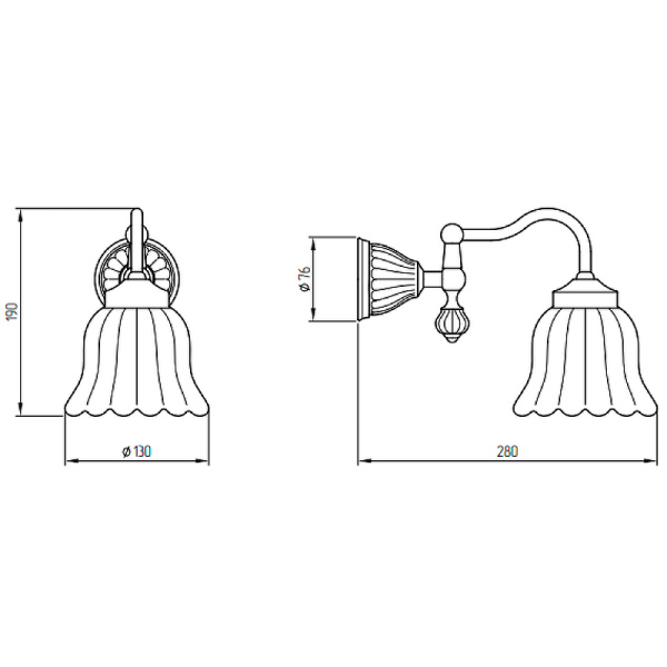 светильник migliore olivia 17535 цвет белый \ золото