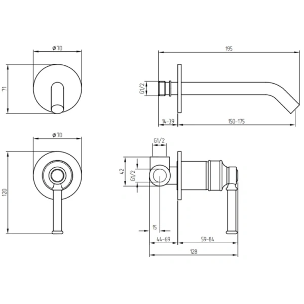 смеситель для раковины migliore ermitage mini 30849 черный