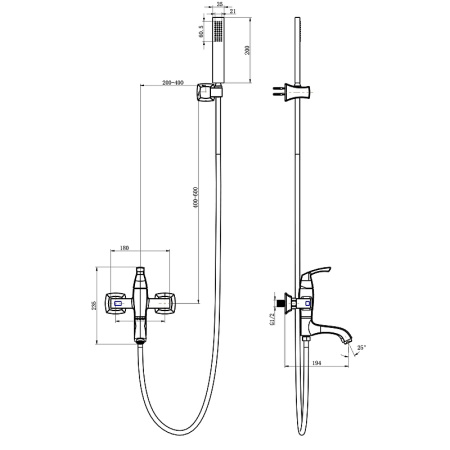 смеситель для ванны lemark nubira lm6214orb черная бронза