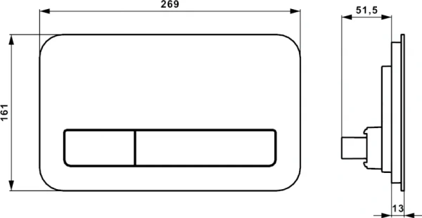 кнопка для инсталяции villeroy & boch viconnect 922400ra