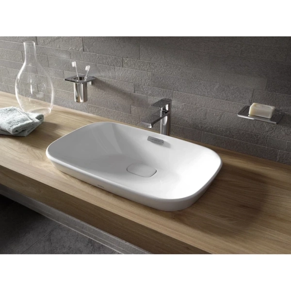 раковина toto neorest lw3716hy#xw накладная, cefiontect, 60х40см, белая