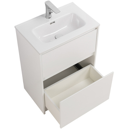 тумба под раковину belbagno kraft39-600/390-2c-pia-bo, напольная, цвет bianco opaco