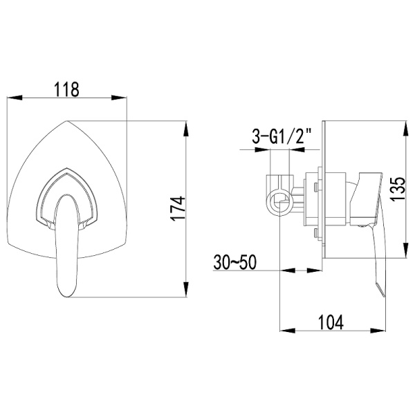 смеситель для душа lemark mars lm3523c хром