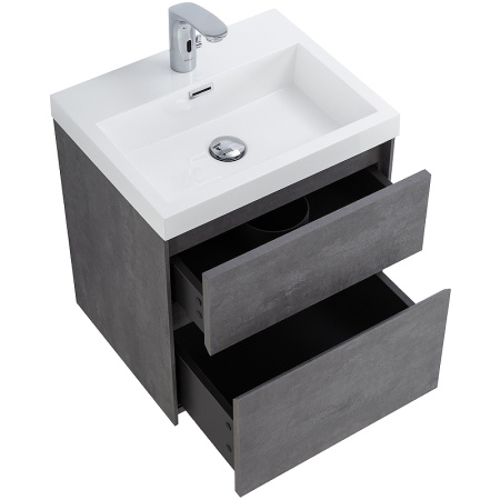 тумба для раковины belbagno pietra mini-500as-2c-so-scm, подвесная, цвет stucco cemento