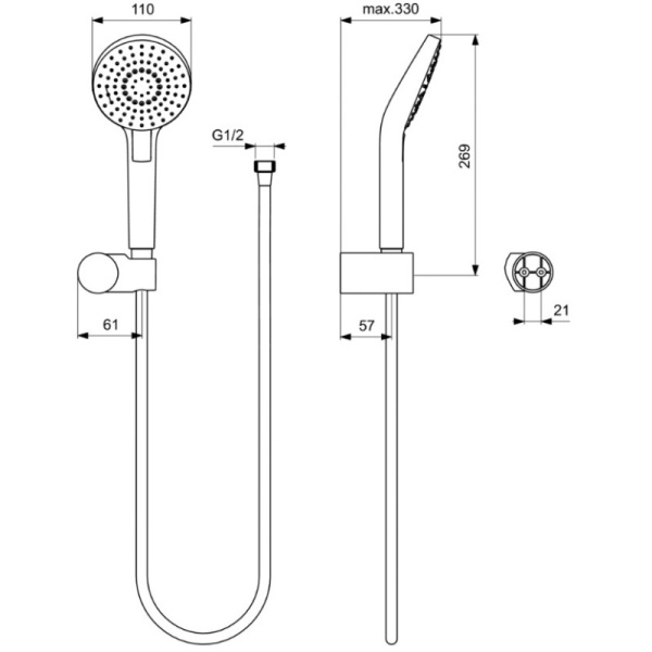 душевой набор ideal standard idealrain evo b2618aa